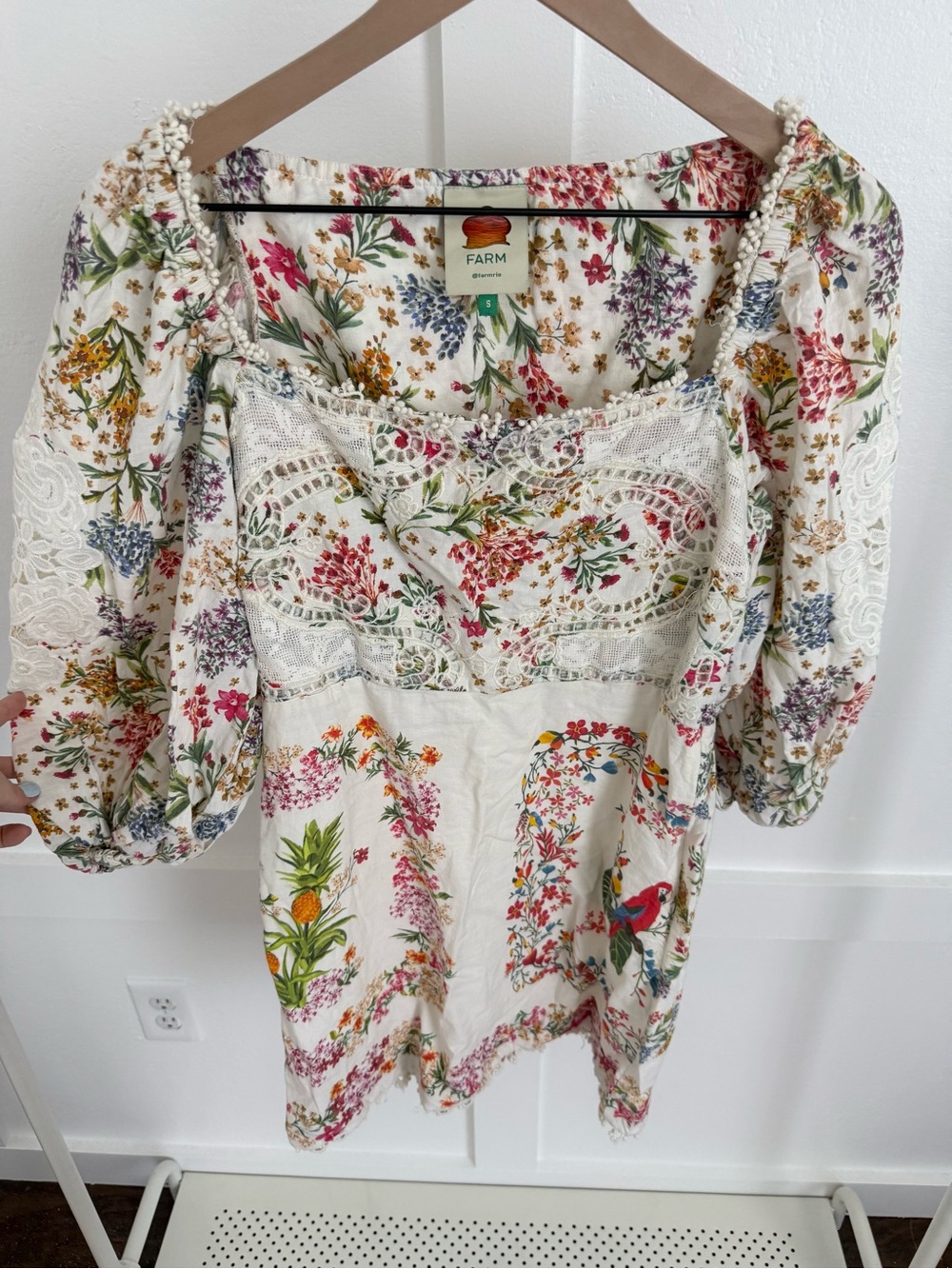 Farm Rio Delicate Forest Scarves Mini Dress - Picture 3 of 4